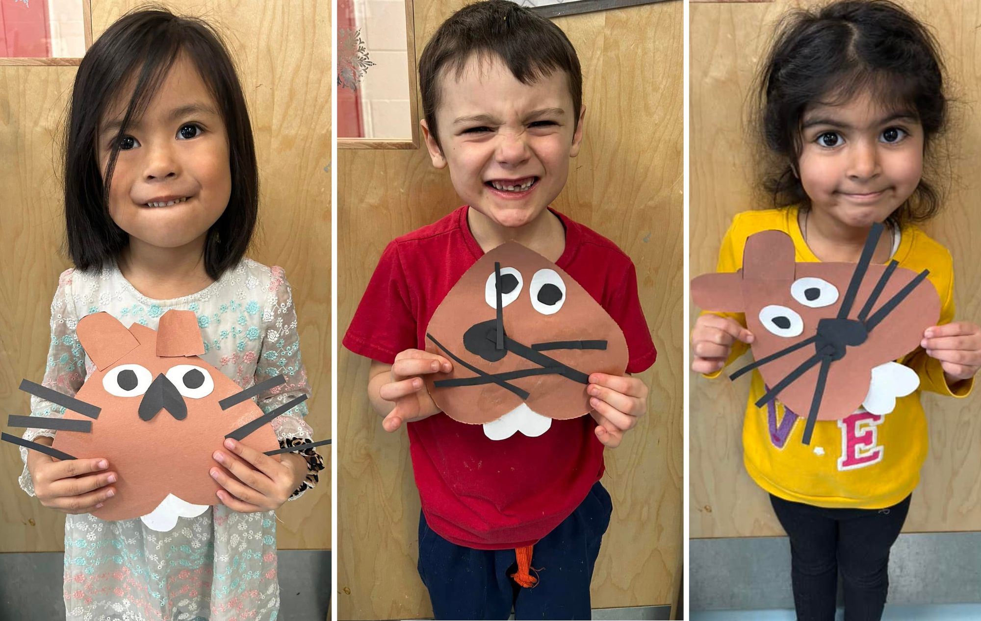 Kindergarten Students Celebrate Groundhog Day with Creative Crafts! ✂️